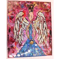 Art ~ Original on Canvas ~ Host in Blue ~ 8x10 Acrylic  – Image 2