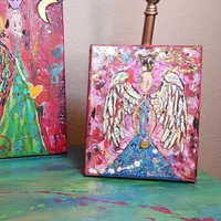 Art ~ Original on Canvas ~ Host in Blue ~ 8x10 Acrylic  – Image 3