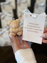 Set de 12 Velitas Osito Personalizadas para Baby Shower. – Image 2