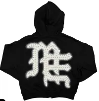 Mixed Emotion - Black ‘End’ Rhinestone hoodie – Image 2