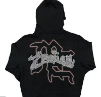 Mixed Emotion - Black “Rhinestone” Hoodie – Image 2