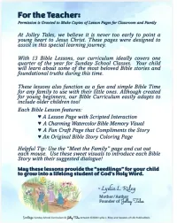 "Seedlings" Notebook -- Bible Curriculum -- QUARTER YEAR -- 64 Pages / 13 Lessons – Image 4