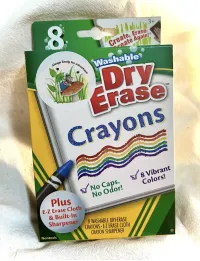 Dry Erase Crayons / 8 Vibrant Colors – Image 1