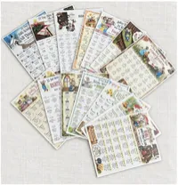 14 TOPICAL/SEASONAL DESIGNS — JOLLEY TALES BIBLE WRITING PLANS —LAMINATED – All 14 Shipped Together