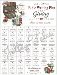 14 TOPICAL/SEASONAL DESIGNS — JOLLEY TALES BIBLE WRITING PLANS —LAMINATED – Giving
