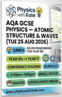 AQA GCSE Physics — Atomic Structure & Waves (Tue 25 Aug 2026) – Image 1