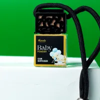 Black Top Car Diffuser – Hanging Car Air Freshener with Scent Variants – Baby Powder
