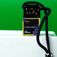 Black Top Car Diffuser – Hanging Car Air Freshener with Scent Variants – Lavender