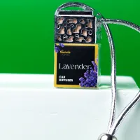 Silver Top Car Diffuser – Elegant Hanging Car Fragrance Diffuser – Lavender
