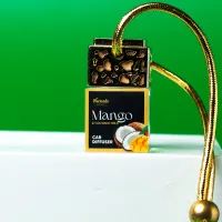 Gold Top Car Diffuser – Luxury Hanging Car Air Freshener – Mango & Coconut Milk