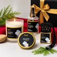Fresh Start Bundle – Baby Powder Candle, Spray, Car Diffuser & Tin Candle Set – Image 1