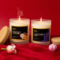 Tropical Calm Candle Duo – Mango & Coconut Milk + Lavender 8 Oz Candle Bundle – Image 1