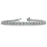 7.50 Carat Tennis Bracelet, 7" Length 18K White Gold – Image 2