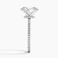 3.37 Total Carat Petite Hidden Halo Solitaire Ring – Image 2