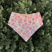 Pink Paisley Dog Bandana with Snaps – Image 1