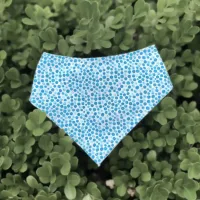 Watercolor Dots Blue Dog Bandana With Snaps – Image 1