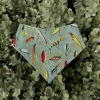 Gone Fishing Dog Bandana with Snaps – Image 2