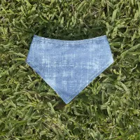 Faux Dark Denim Dog Bandana With Snaps – Image 1