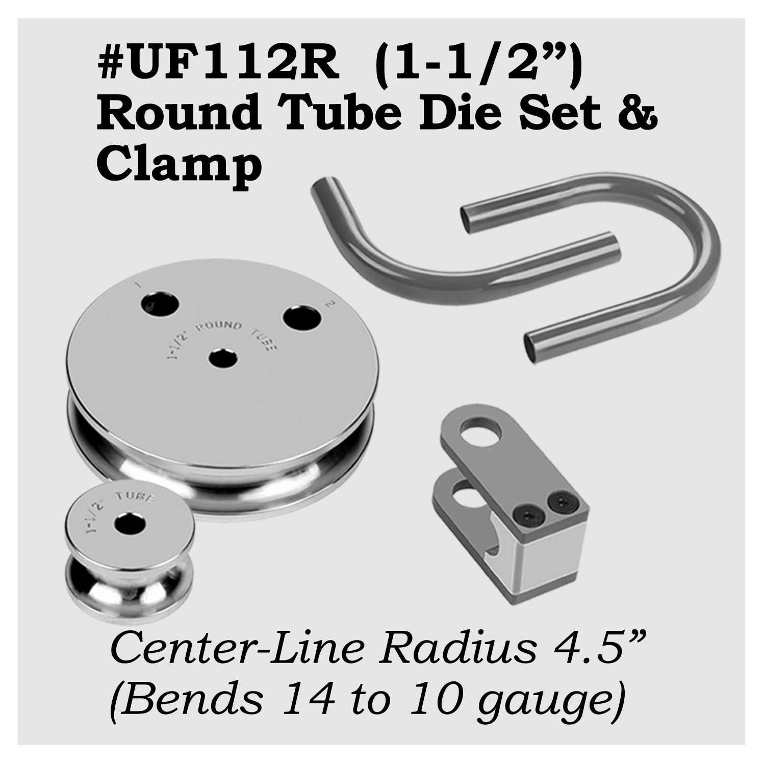 #UF112R - 1-1/2" Round Tube Die – Image 1