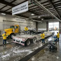 Flatbed / Lowboy wash – Image 1