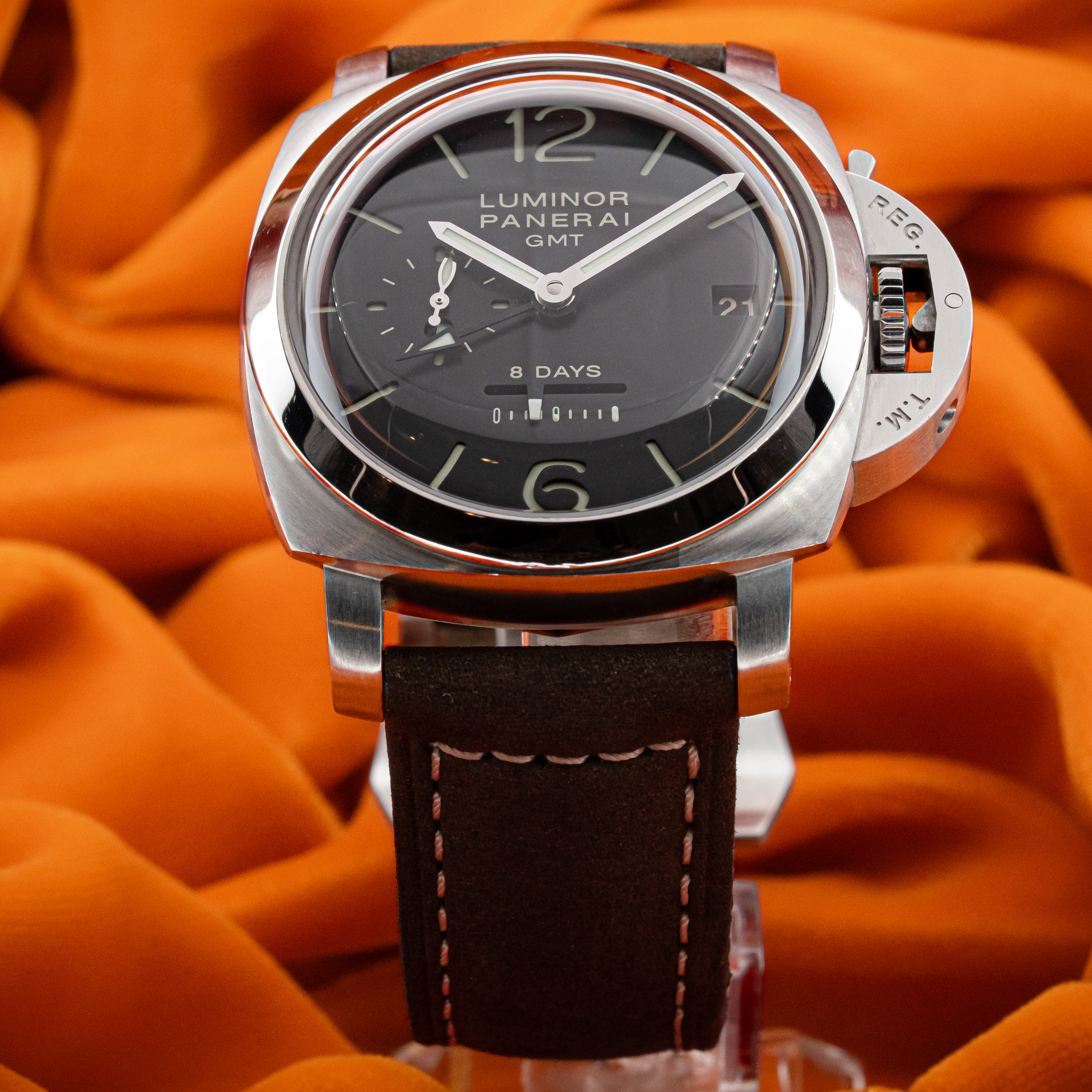 Panerai Luminor 8 Days GMT PAM00233 – Complete Set in Good Condition! – Image 7