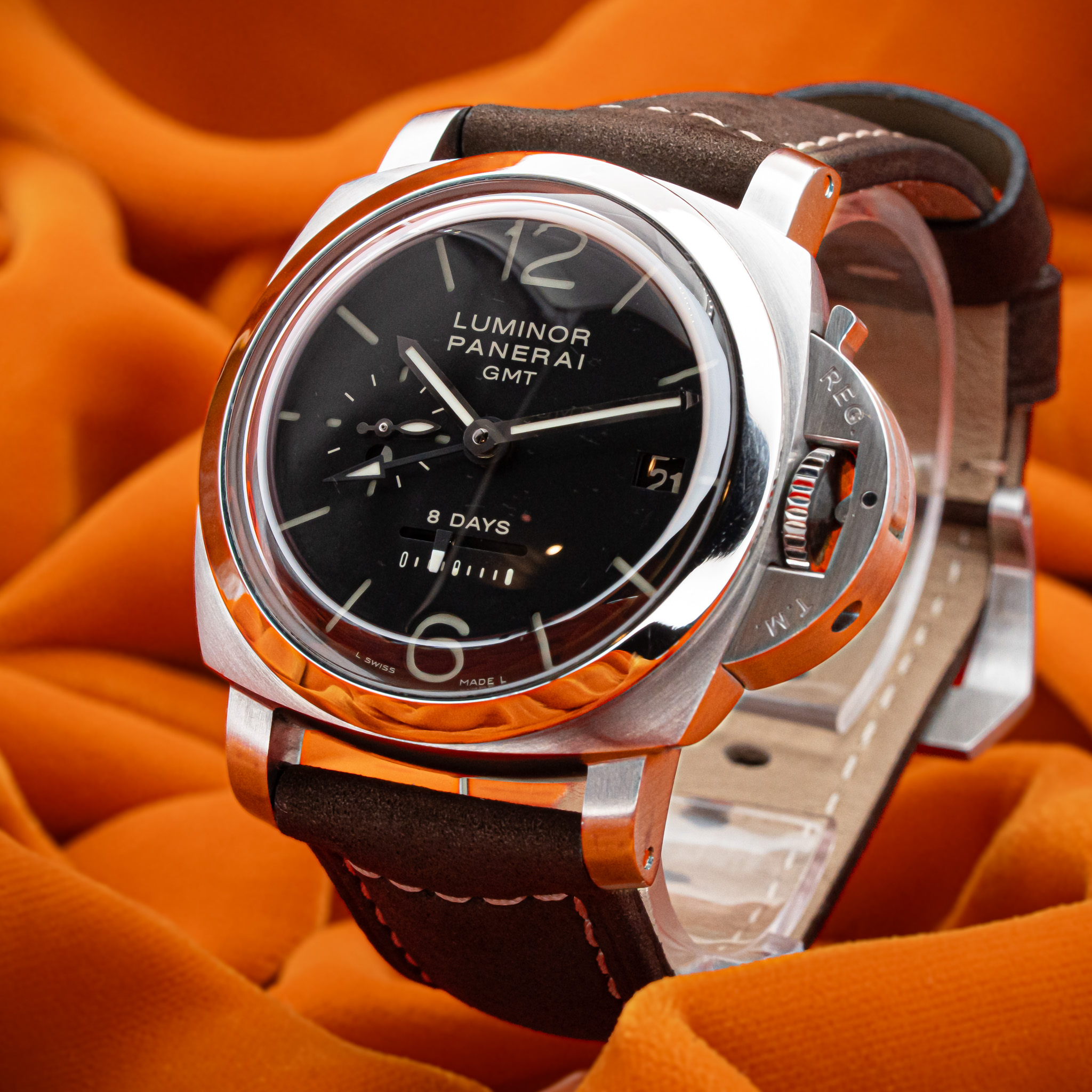Panerai Luminor 8 Days GMT PAM00233 – Complete Set in Good Condition! – Image 5