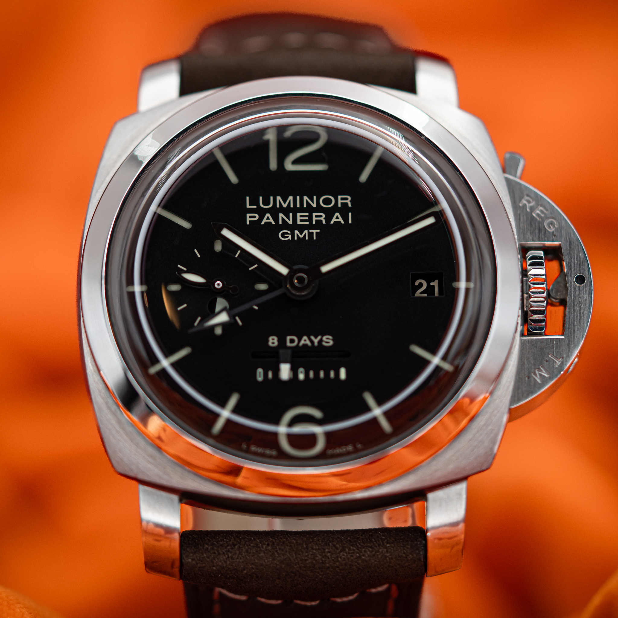Panerai Luminor 8 Days GMT PAM00233 – Complete Set in Good Condition! – Image 14