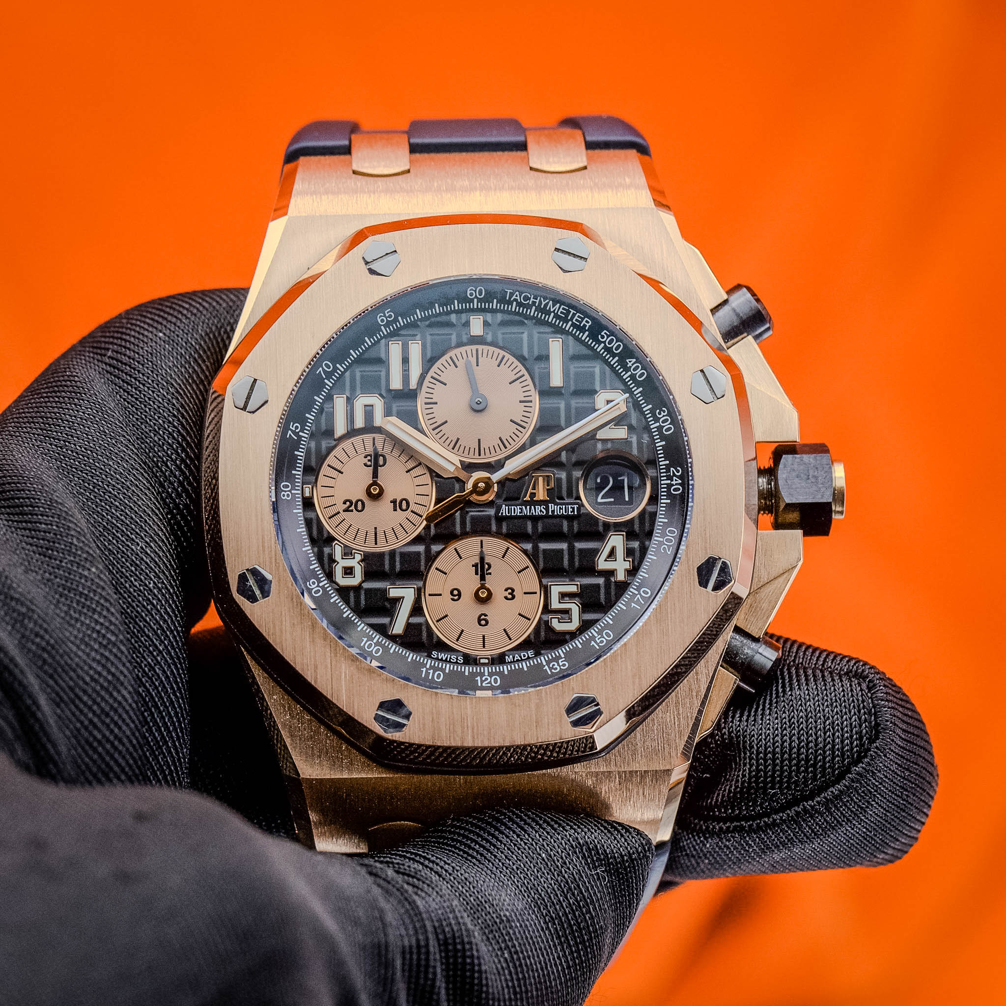  Audemars Piguet Royal Oak Offshore Chronograph "Half Brick" 26470OR Black Dial – Image 12