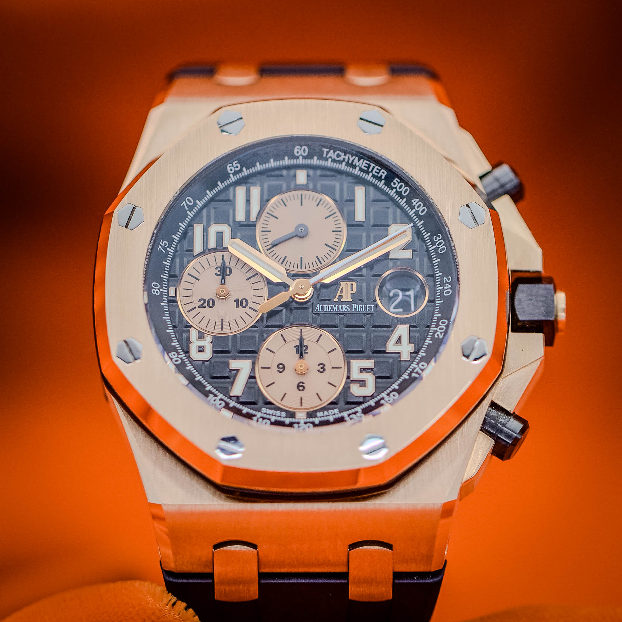  Audemars Piguet Royal Oak Offshore Chronograph "Half Brick" 26470OR Black Dial – Image 9