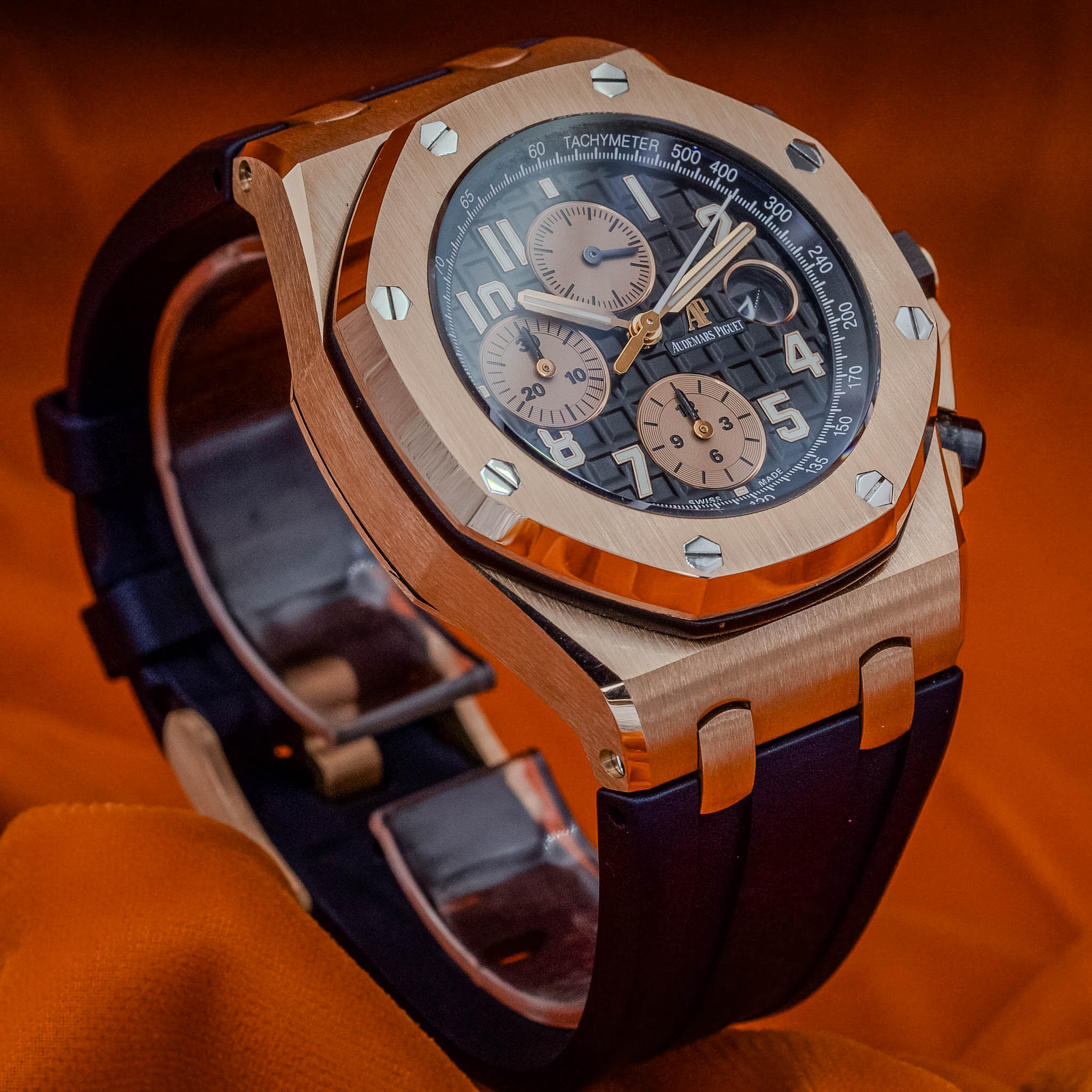 Audemars Piguet Royal Oak Offshore Chronograph "Half Brick" 26470OR Black Dial – Image 8