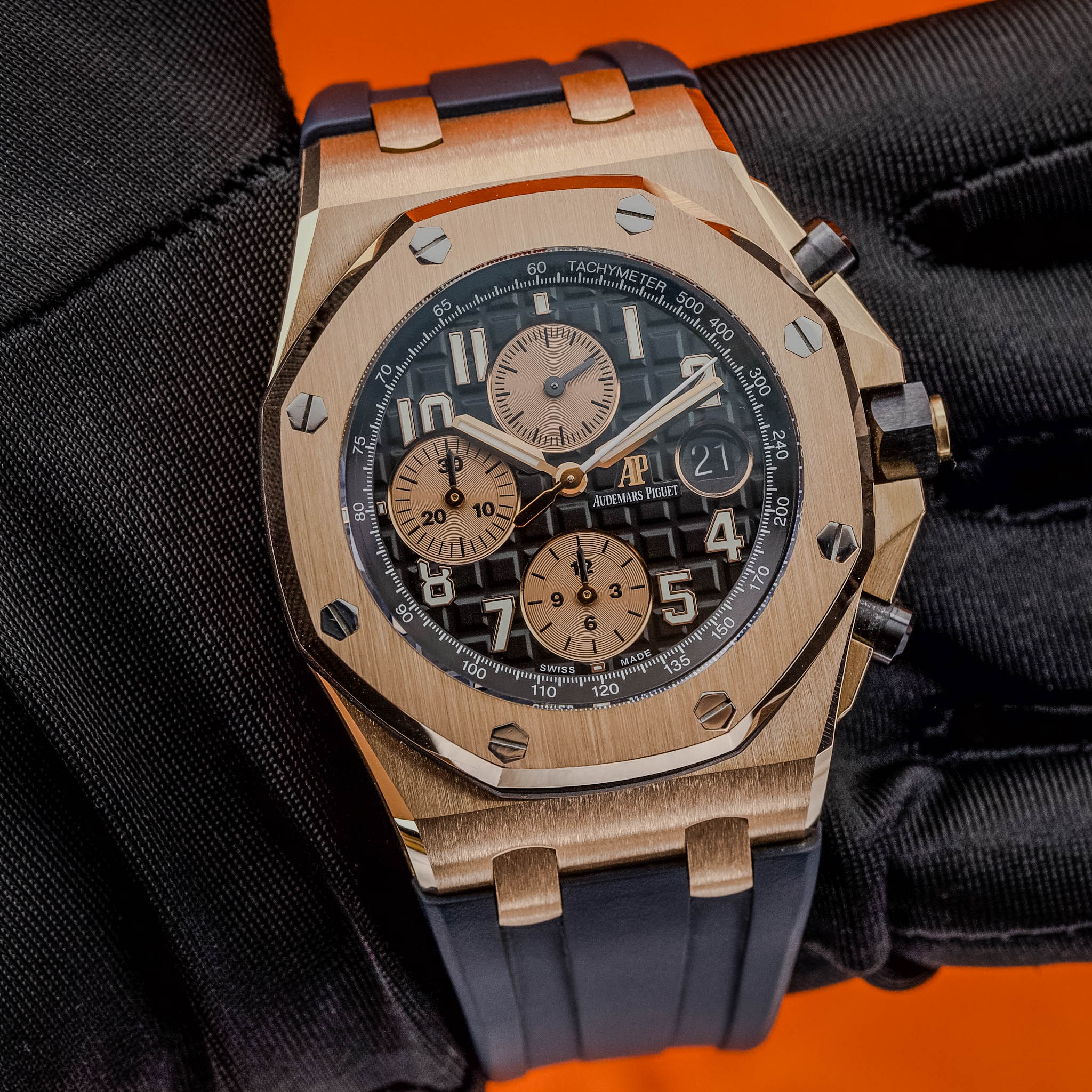  Audemars Piguet Royal Oak Offshore Chronograph "Half Brick" 26470OR Black Dial – Image 4