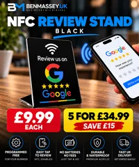 Google Review NFC Tap Products – Black, NFC Review Stand