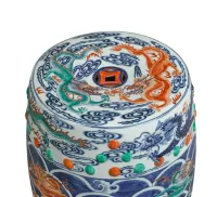 A pair of Chinese polychrome barrel-shaped garden seats 20th century – Image 2