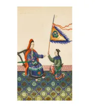 A set of four rice-paper paintings of courtly scenes, Chinese school, 19th century – Image 4