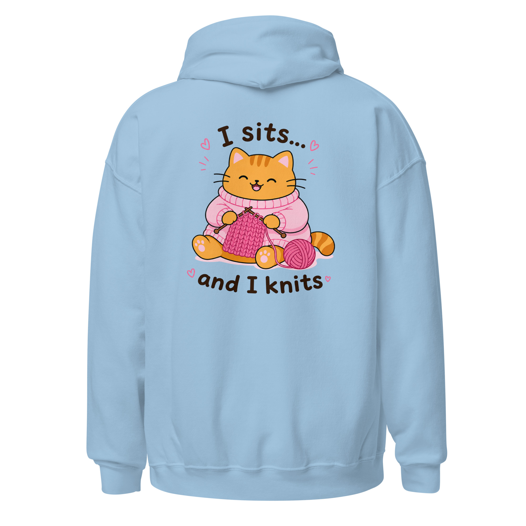 Ginger Cat Knitting Hoodie – Image 2