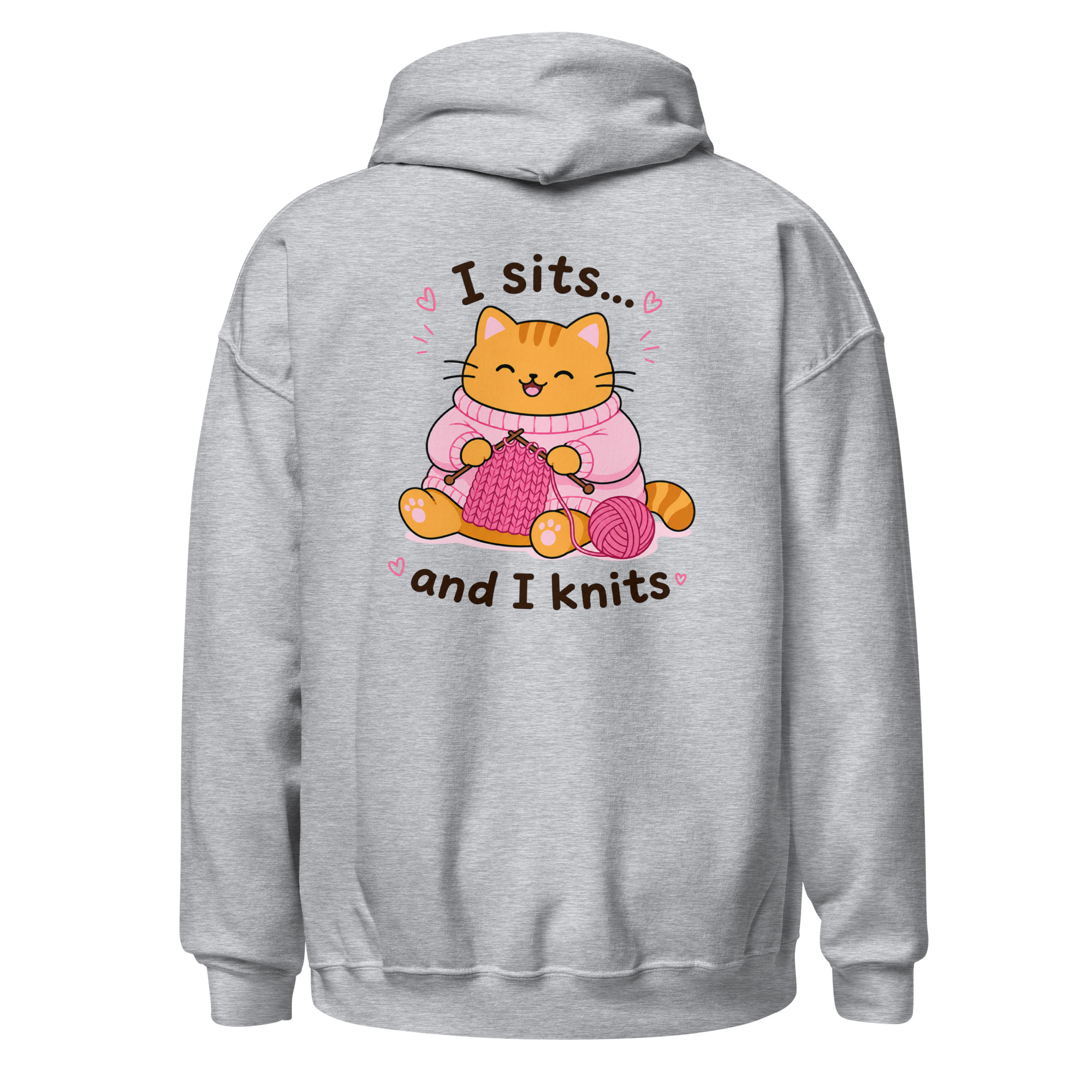 Ginger Cat Knitting Hoodie – Image 4