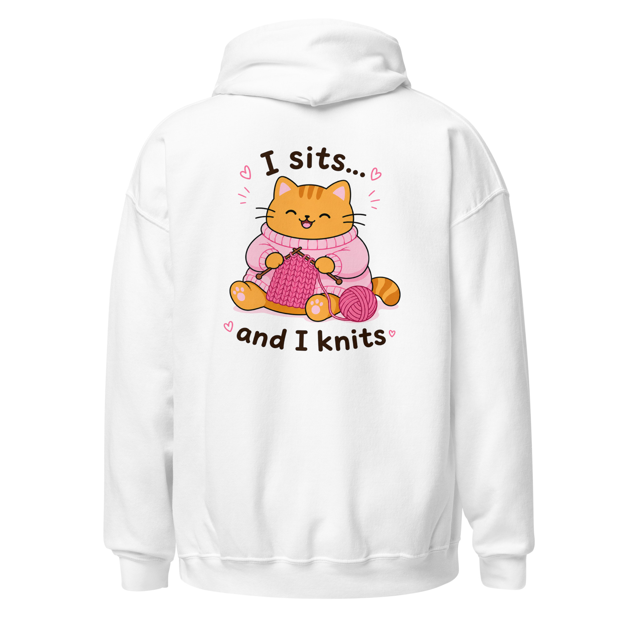 Ginger Cat Knitting Hoodie – Image 3