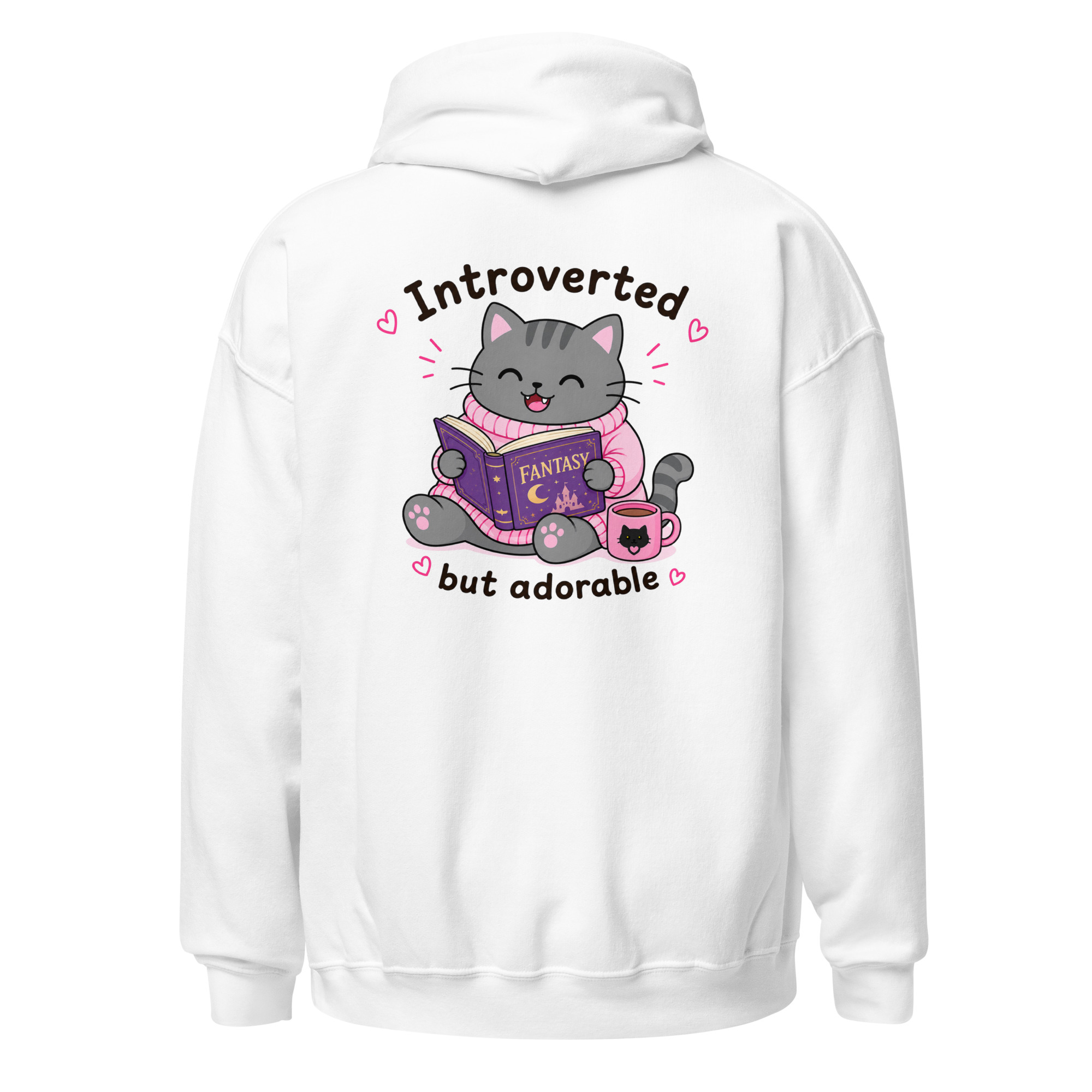Introverted but adorable Grey Hoodie – Image 3