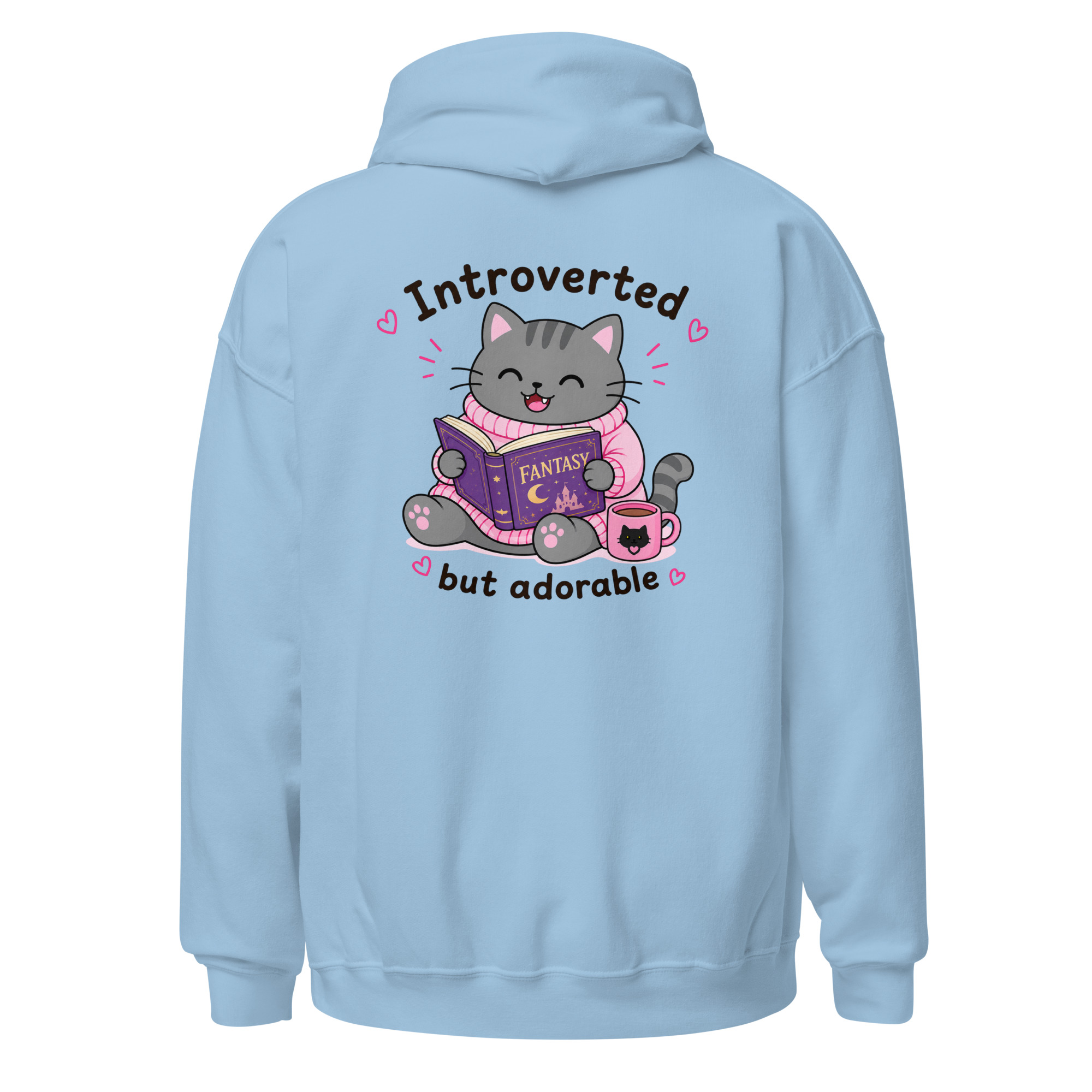 Introverted but adorable Grey Hoodie – Image 2