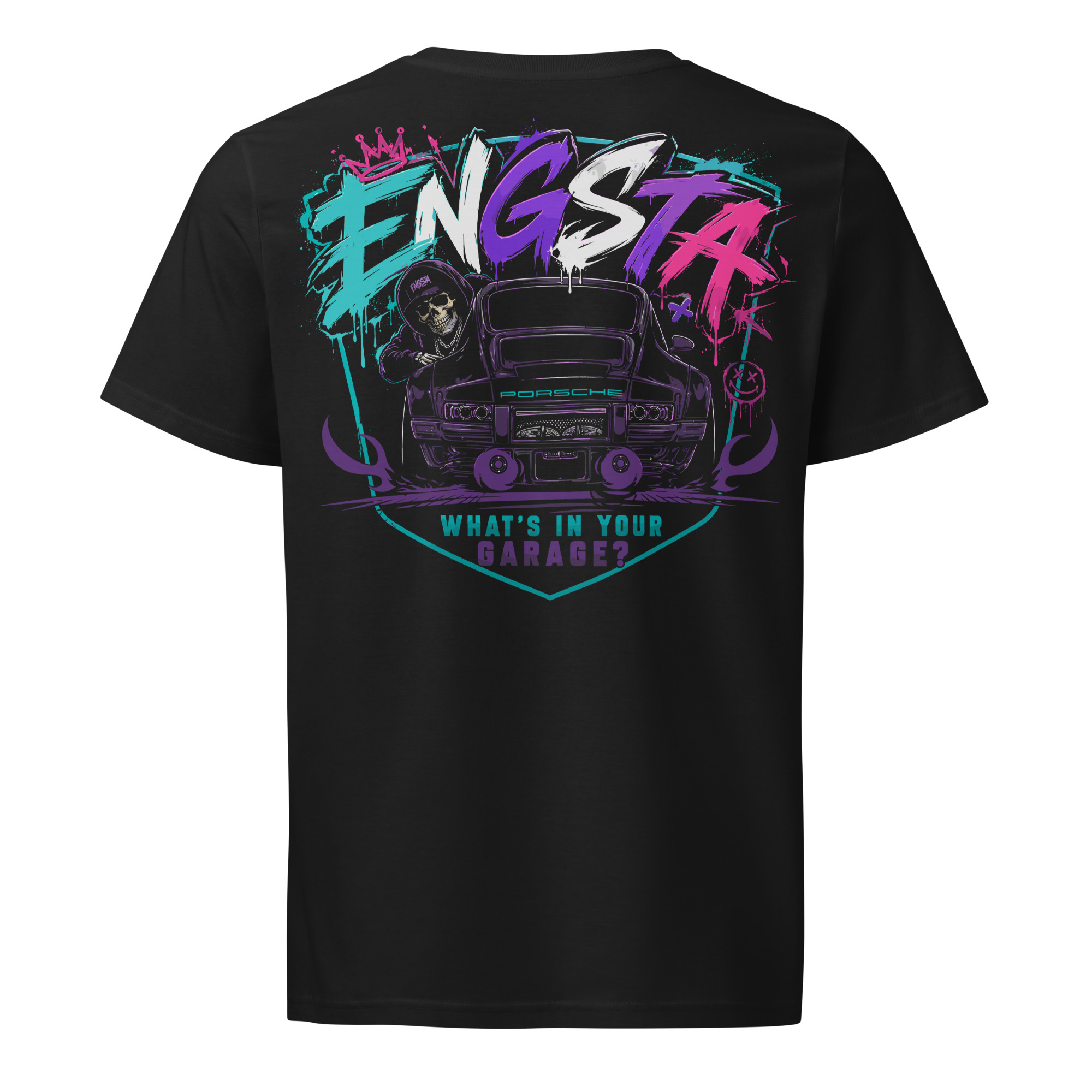 Neon Lights - Unisex organic mid-light t-shirt – Image 2