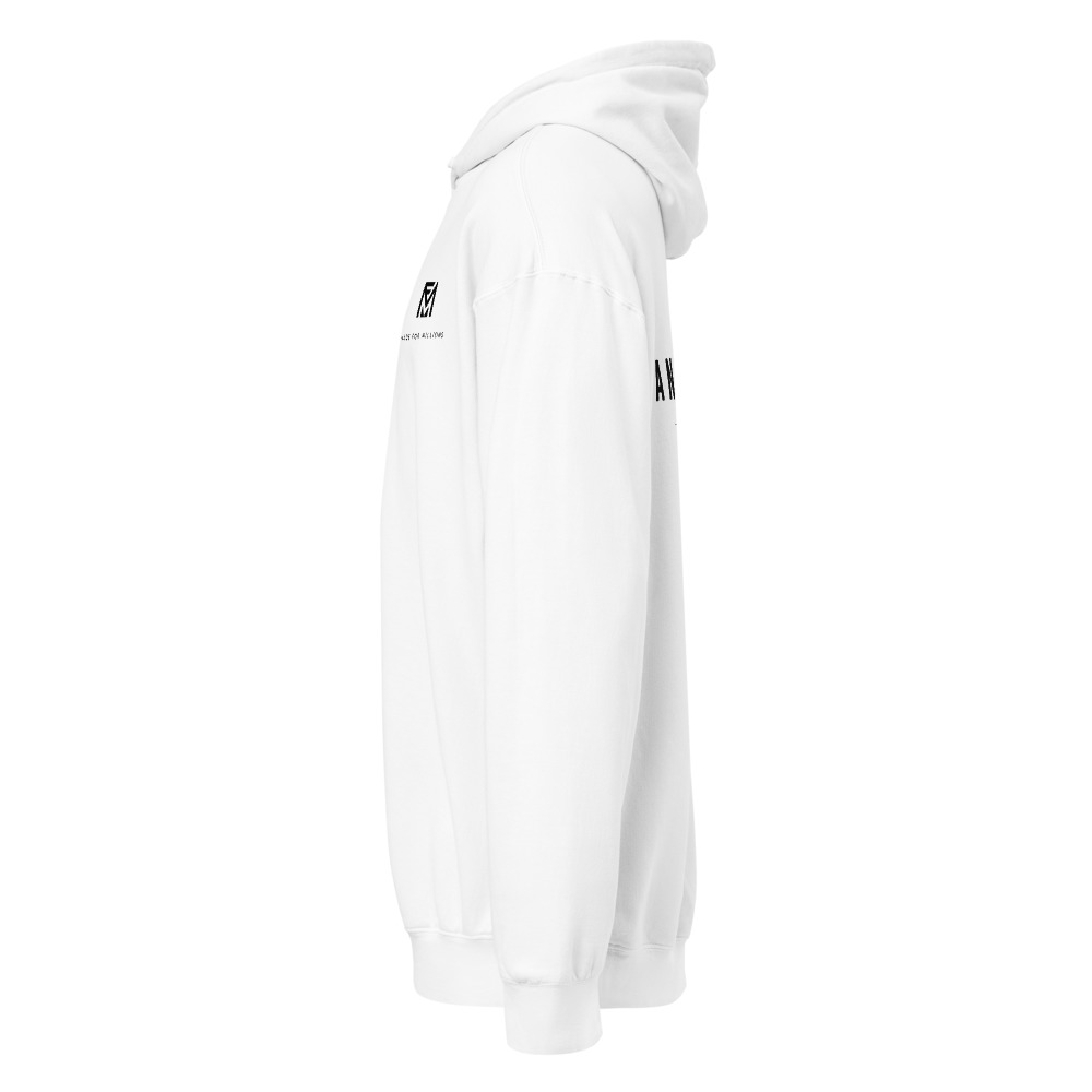 The Made For Millions® Anti Hustle Hoodie in White ( Unisex ) – Image 4