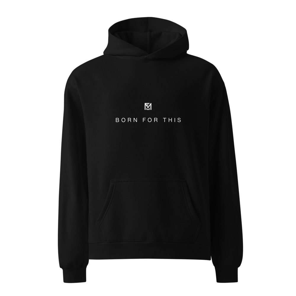 Born for This™ Oversized Hopeful Hoodie ( Unisex ) Black – Image 3