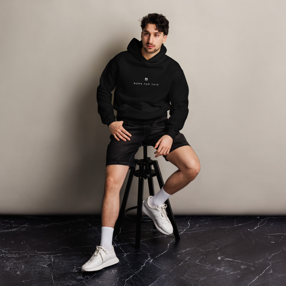 Born for This™ Oversized Hopeful Hoodie ( Unisex ) Black – Image 2