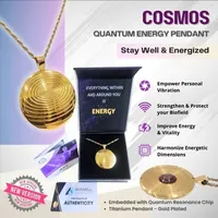 Cosmos Pendant Combo-2 – Cosmos - Gold Plated Titanium Energy Pendant, AMwand Pro - Silver (S.Steel)