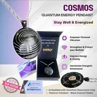 Cosmos Pendant Combo-2 – Cosmos - Black Enamel Titanium Energy Pendant, AMwand Pro - Silver (S.Steel)