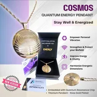 Cosmos Pendant Combo-2 – Cosmos- Rose Gold Plated Titanium Energy Pendant, AMwand Pro - Silver (S.Steel)