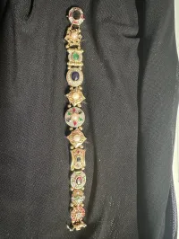 Exquisite Vintage Multi-Gem Gold Bracelet – Image 2