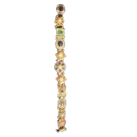Exquisite Vintage Multi-Gem Gold Bracelet – Image 1