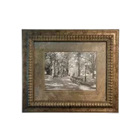 Sophisticated Framed Black and White Park Scene – Image 1