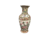 Stunning Hand-Painted Asian Inspired Porcelain Vase – Image 1
